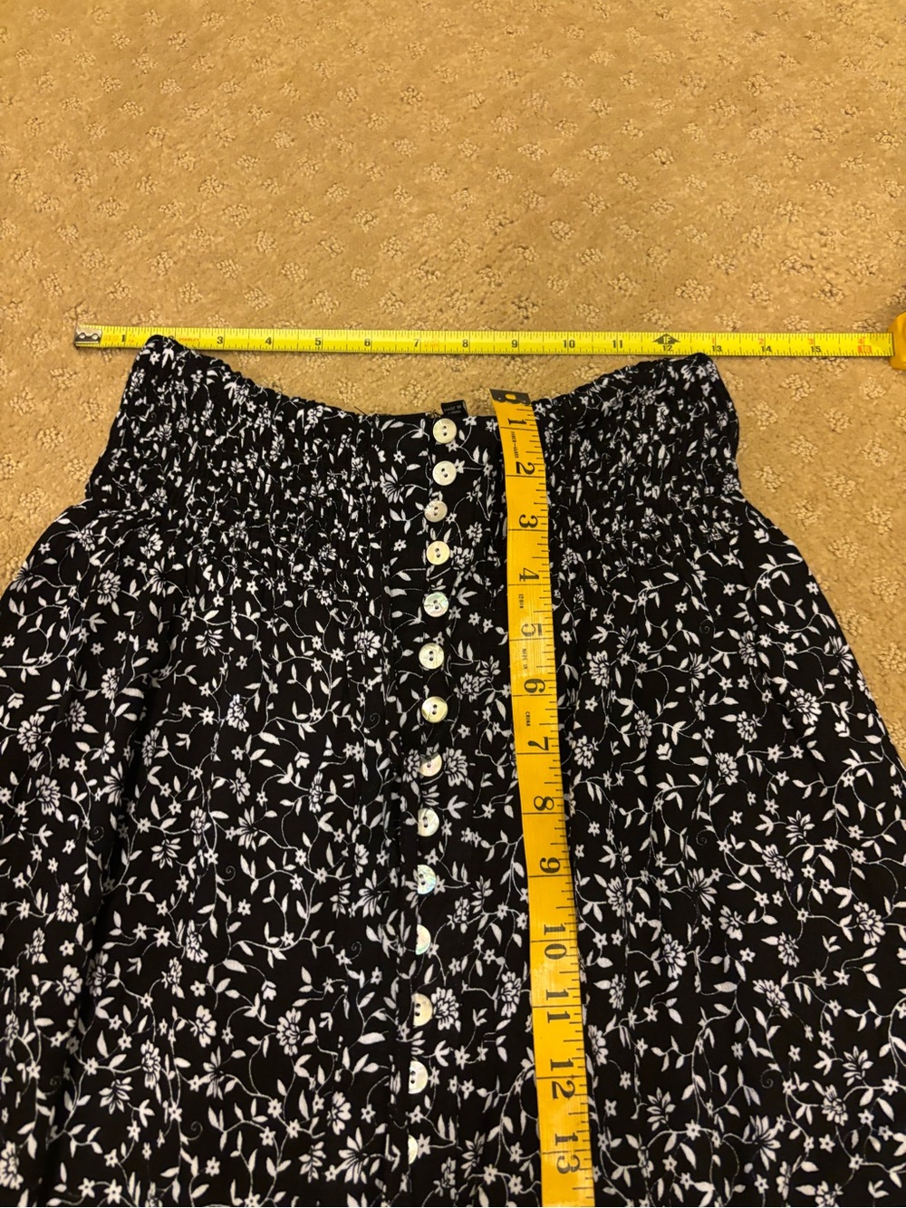 Women’s Rachel Zoe Black and White Floral flow maxi skirt. Sz M - Picture 7 of 11